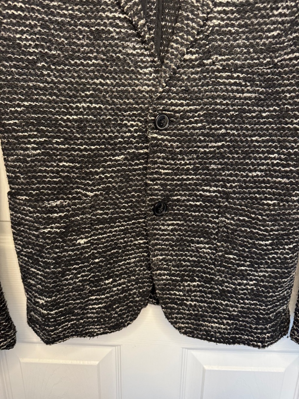 EUC Woman’s Black & Silver Knit Blazer - Picture 3 of 8
